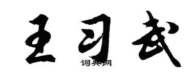 胡问遂王习武行书个性签名怎么写