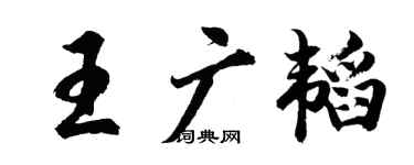 胡问遂王广韬行书个性签名怎么写