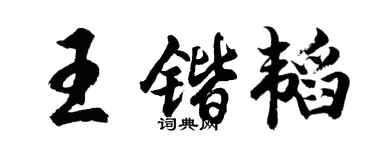 胡问遂王锴韬行书个性签名怎么写