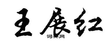 胡问遂王展红行书个性签名怎么写