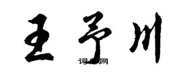 胡问遂王予川行书个性签名怎么写