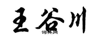 胡问遂王谷川行书个性签名怎么写