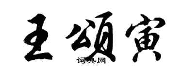 胡问遂王颂寅行书个性签名怎么写