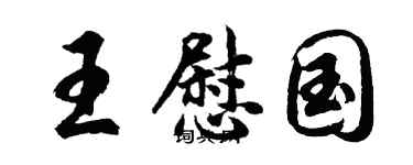 胡问遂王慰国行书个性签名怎么写