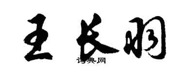 胡问遂王长羽行书个性签名怎么写