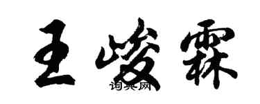 胡问遂王峻霖行书个性签名怎么写