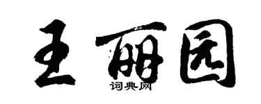 胡问遂王丽园行书个性签名怎么写