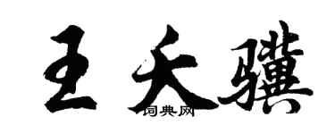 胡问遂王夭骥行书个性签名怎么写