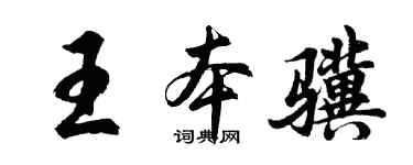 胡问遂王本骥行书个性签名怎么写