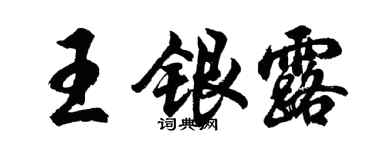 胡问遂王银露行书个性签名怎么写