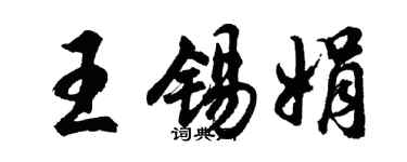 胡问遂王锡娟行书个性签名怎么写