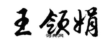 胡问遂王领娟行书个性签名怎么写