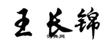 胡问遂王长锦行书个性签名怎么写