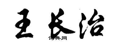 胡问遂王长治行书个性签名怎么写