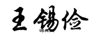 胡问遂王锡俭行书个性签名怎么写