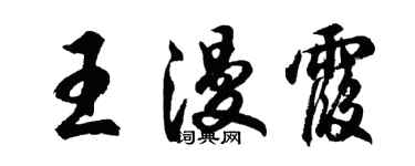 胡问遂王漫霞行书个性签名怎么写