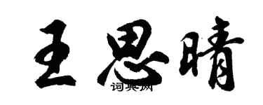 胡问遂王思晴行书个性签名怎么写