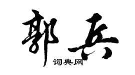 胡问遂郭兵行书个性签名怎么写