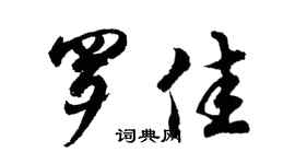 胡问遂罗佳行书个性签名怎么写