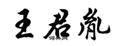 胡问遂王君胤行书个性签名怎么写