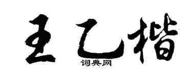 胡问遂王乙楷行书个性签名怎么写