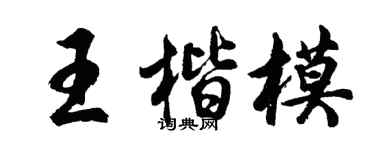 胡问遂王楷模行书个性签名怎么写