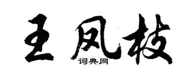 胡问遂王凤枝行书个性签名怎么写