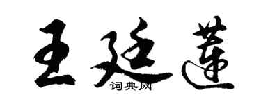 胡问遂王廷莲行书个性签名怎么写