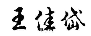 胡问遂王佳岱行书个性签名怎么写