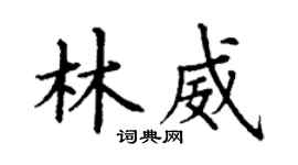 丁谦林威楷书个性签名怎么写