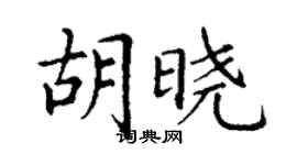 丁谦胡晓楷书个性签名怎么写