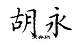 丁谦胡永楷书个性签名怎么写