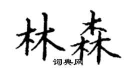 丁谦林森楷书个性签名怎么写