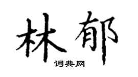 丁谦林郁楷书个性签名怎么写