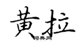 丁谦黄拉楷书个性签名怎么写