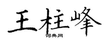 丁谦王柱峰楷书个性签名怎么写