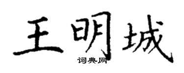 丁谦王明城楷书个性签名怎么写