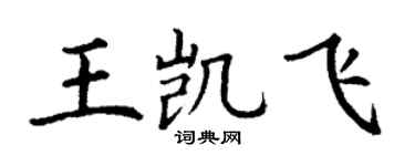 丁谦王凯飞楷书个性签名怎么写