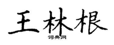 丁谦王林根楷书个性签名怎么写