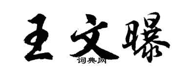 胡问遂王文曝行书个性签名怎么写