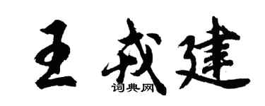 胡问遂王戎建行书个性签名怎么写