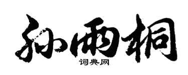 胡问遂孙雨桐行书个性签名怎么写