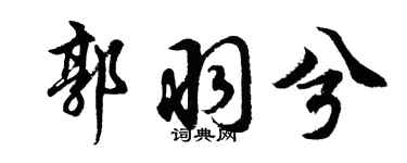 胡问遂郭羽兮行书个性签名怎么写