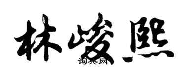 胡问遂林峻熙行书个性签名怎么写