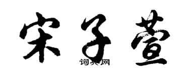 胡问遂宋子萱行书个性签名怎么写