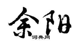 胡问遂余阳行书个性签名怎么写