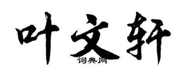 胡问遂叶文轩行书个性签名怎么写