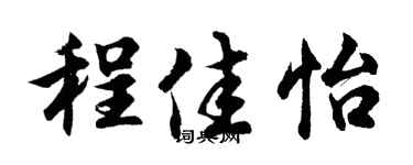 胡问遂程佳怡行书个性签名怎么写