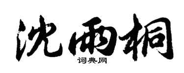 胡问遂沈雨桐行书个性签名怎么写