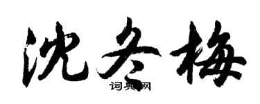 胡问遂沈冬梅行书个性签名怎么写